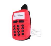 TOPINCN Interactive Chew Toy Soft Cell Phone Pet Teether Plush Squeaky Toy for Keeping Your Dog Entertained (Red)