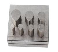 TOPINCN Jewelry Punch Die Set Professional Drop Shaped Forming Tools for Craftsmen, Amateurs - 45 Steel Material - 1 Base, 7 Dies