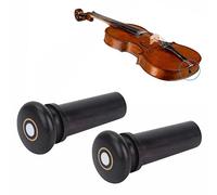 TOPINCN Jujube Wood Exquisite Violin Endpin Pair for Musical Instrument Enthusiasts, Brown, 2Pcs for Violinists (Black with fish eyes)