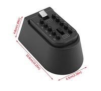 TOPINCN Key Box Solid Aluminium Alloy Combination Lock for Home Office Security Black 1.89x2.56x4.25 Inches, 1 Piece