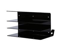 TOPINCN Keyboard Storage Rack, 3 Layer Acrylic Display Stand for Gaming Keyboard Mouse, with Slanted Supports for Organized Workspace (Black)