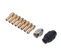 TOPINCN Keyless Drill Chuck Collet Set for - Robust Integrated Structure, High Stability, 8 Brass Colleague Sizes Included