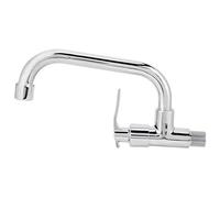 TOPINCN Kitchen Faucet, Wall Mounted Single Cold Water Tap Single Handle Kitchen Sink Faucet G1/2In Home Use Accessories(Type A 25cm)
