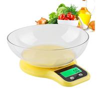 TOPINCN Kitchen Scale, Digital Cooking Multifunction Food Weighing Scale with Bowl, Lcd Display(Yellow)