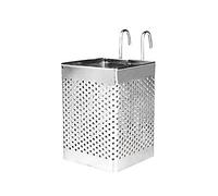 TOPINCN Kitchen Utensil Storage Holder, Stainless Steel Utensil Container Hanging Mesh Utensil Drying Rack Fork Chopsticks Storage Organizer Tableware Dinner Service Holder Cutlery Rack (Single grid)