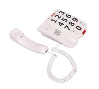 TOPINCN Large Button Corded Phone, Adjustable Volume, Last Number Redial, Senior Home Phone for Low Hearing Problems - Plug and Play