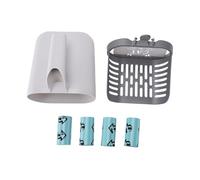 TOPINCN Large Cat Litter Scooper, One Handed Operation with Holder and 4 Rolls Waste Bags, for Kittens and Multiple Cat Households (Litter Scoop Large Capacity)