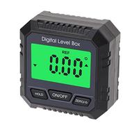 TOPINCN LCD Display Digital Angle Meter Inclinometer Protractor for Woodworking Construction, 2 X AAA Batteries (Black)