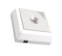 TOPINCN LED Display Stand Base, Statue Supporting Holder, Illuminated Display Bracket, Crystal Artware Holding Mount with Light for Acrylic Art Glass 3D Statue Jewelry (Silver) (White Lighting)