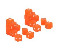 TOPINCN Lessons Mathematical Operation Cube Set Plus Minus Sign Compact Size Engraved Symbols 20pcs (Orange)