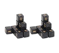 TOPINCN Lessons Mathematical Operation Cube Set Plus Minus Sign Compact Size Engraved Symbols 20pcs (Black)