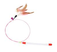 TOPINCN Light Chat Teaser Toy with Secure Feathers, Resistant Bells, a Fun Exercise for Cats, a Steel Toy
