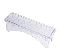 TOPINCN Limit Comb Storage Box for Hair Clippers, Durable Plastic Organizer Case, 8 or 10 Slots, Ideal for Hairdressing Accessories (Limit Comb Box 8 Pieces)