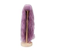 TOPINCN Long Curly Doll Hair Wig, High Temperature Synthetic Fiber Wig Replacement for 1/3 BJD Dolls, High Elasticity Inner Net, Doll Making Supplie for 8.3-9.4in Head Circumference Doll