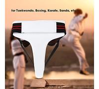 TOPINCN Maintenance for the Groin Area of the Comfortable Ergonomic Cross for Taekwondo, Boxing, Karate Women PU White XL (XL)