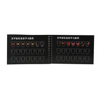 TOPINCN Manicure Painting Exercise Books Tool for Beginners Simple Nail Art Drawing Practice Template Black 01# (painted flowers)