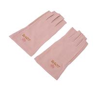 TOPINCN Manicure UV Protection Fingerless Breathable Stretching Nail Game for Home Salon, Fine Sewing, Protection of the Wrist Skin, Medium -sized Size for Most Girls (Pale Pinkish Grey)