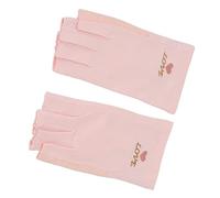 TOPINCN Manicure UV Protection Fingerless Breathable Stretching Nail Game for Home Salon, Fine Sewing, Protection of the Wrist Skin, Medium -sized Size for Most Girls (Pink)