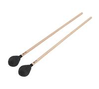 TOPINCN Marimba Mallets Medium Hard Yarn Head Comfortable Maple Handle Wear Resistant 1 Pair for Percussion Playing (Black)