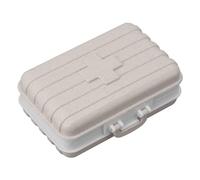TOPINCN Medicine Box Suitcase for Carry On for Pill Box Luggage Plastic for Mini for 6 Compartments Suitcase Luggage Jar Boxed for Baggage (Beige)