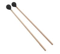 TOPINCN Medium Hard Marimba Mallets Soft Playing Yarn Head with Maple Handle 1 Pair for Percussion Instruments (Black)