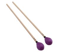 TOPINCN Medium Hard Marimba Mallets Soft Playing Yarn Head with Maple Handle 1 Pair for Percussion Instruments (Purple)