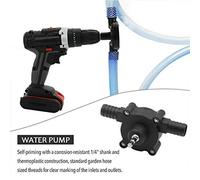 TOPINCN Mini Hand Electric Drill Pump, Durable Plastic Self Priming Oil Fluid Water Transfer Pump, High Efficiency 30-40L/min for Home or Garden Use (Assorted Color)