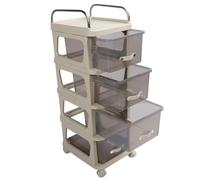 TOPINCN Mobile File Cabinet with Wheels, Rolling Drawer Cabinet Large Storage Space Mobile Utility Cart, Vertical Filing Cabinet File Cabinet Organizer for Home Office (4 Layers)