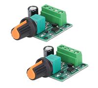 TOPINCN Motor Speed Controller Efficient PWM Regulator Switch for Fan Pump, Easy Install for Wide Application, 2 Sets for DC Devices
