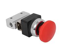 TOPINCN MOV G1/8 Air Mechanical Valve with Mushroom Button, Thread Connection for Various Pneumatic Systems