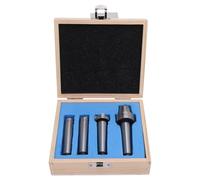 TOPINCN MT2 Wood Lathe Drive Spur Cup Set Heavy Duty Precision Tool for Wood and Metal Processing, 4 Pcs Steel Live and Drive Centers with Storage Box