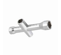 TOPINCN Multifunctional Cross Wrench Sleeve, Heavy Duty Wrench for M2/M2.5/M3/M4 Screw and Nut for RC Car Model, Shiny Metal Tool