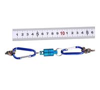 TOPINCN Multifunctional Fly Fishing Net Release Holder with Aluminum Alloy Hanging Buckle, Powerful Magnets, Attach to Vest or Pack (Blue)