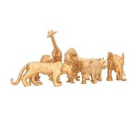 TOPINCN Multifunctional Safari -Tiere Figures Toys Gold Color Realistic Animal Figure Early Education Science Models, 7PCs
