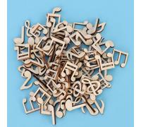 TOPINCN Music Note Mixed Wooden Clamp/Holder Art Decorative 2cm Note Clamp/Holder for DIY Decoration, 100Pcs Music for Scrap Booking, Card Making, Weddings (Wooden Musical Notes)