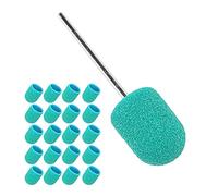 TOPINCN Nail Sanding Head Efficient Nail Drill Bits for Beautiful Nails Fine Sandpaper for Professional Artists 13 X 19mm for Salons (Green)