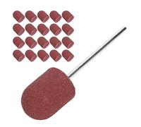 TOPINCN Nail Sanding Head Efficient Nail Drill Bits for Beautiful Nails Fine Sandpaper for Professional Artists 13 X 19mm for Salons (Brown)