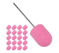 TOPINCN Nail Sanding Head Efficient Nail Drill Bits for Beautiful Nails Fine Sandpaper for Professional Artists 13 X 19mm for Salons (Pink)