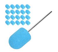 TOPINCN Nail Sanding Head Efficient Nail Drill Bits for Beautiful Nails Fine Sandpaper for Professional Artists 13 X 19mm for Salons (Blue)
