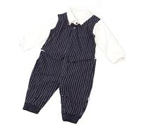 TOPINCN Newborn Gentleman Suit with Unique Bow, Breathable Cotton Eye Catching Design, Striped Pattern, for Party Birthdays Stage Performances
