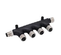 TOPINCN NMEA 2000 5 Pin IP67 Backbone Drop Cables MultiPort Tee Terminator for Lowrance Networks, ABS 4 Port T Connector for Yachts