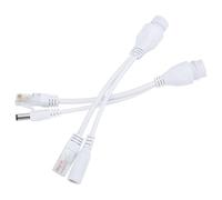 TOPINCN NonStandard POE Injector Splitter High Performance Cat5/5e/6 Network Cable 10/100Mbps 30-50m Black (White)