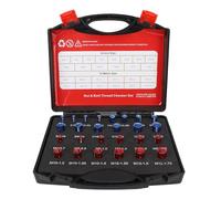 TOPINCN Nut Bolt Thread Checker with Imperial Metrics, Aluminum (26pcs)
