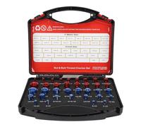 TOPINCN Nut Bolt Thread Checker with Imperial Metrics, Aluminum (36pc Set)