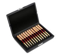 TOPINCN Oboe Reed Case, Wooden & PU Leather, Black, Compact, 10/12/20pcs (12 sticks), C Instrument