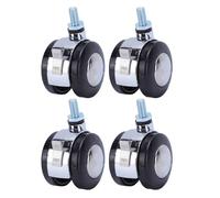 TOPINCN Office Chair Wheels with Brake 5 Pack Heavy Duty Locking Casters Zinc Alloy Nylon Quiet Rolling Wheels Replacement for Gaming Chairs Office Chairs Furniture Accessories