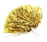 TOPINCN Party Dance Accessory Sports Pompons Cheer Jubilation Squad and Audience, Light Material, 6PCs in 7 Colors (Gold)