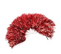 TOPINCN Party Dance Accessory Sports Pompons Cheer Jubilation Squad and Audience, Light Material, 6PCs in 7 Colors (Red)