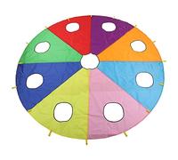 TOPINCN Pedagogical Outdoors in the Outdoor Parachute Mole Game with 40 Small Stripes That Promote the Cooperation and Development of Skills for Kindergartens and Entertainment Groups, Durable