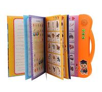 TOPINCN Pedagogical Sound Book Puzzle Toys with Learning Pen for Arabic Language, Hand-eye Coordination for over 3 Years Old (Orange)